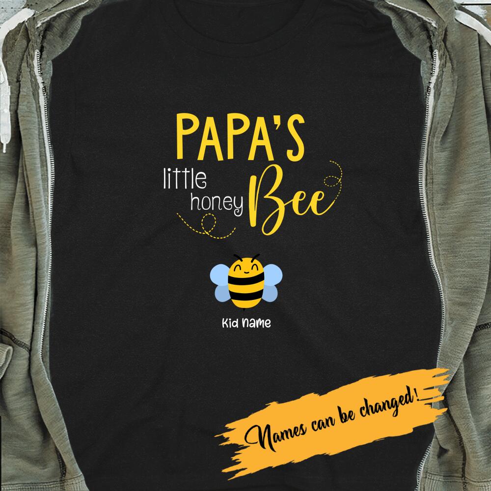 Personalized T-shirt Papa's Little Honey Bee - Amazing gift for Father's day