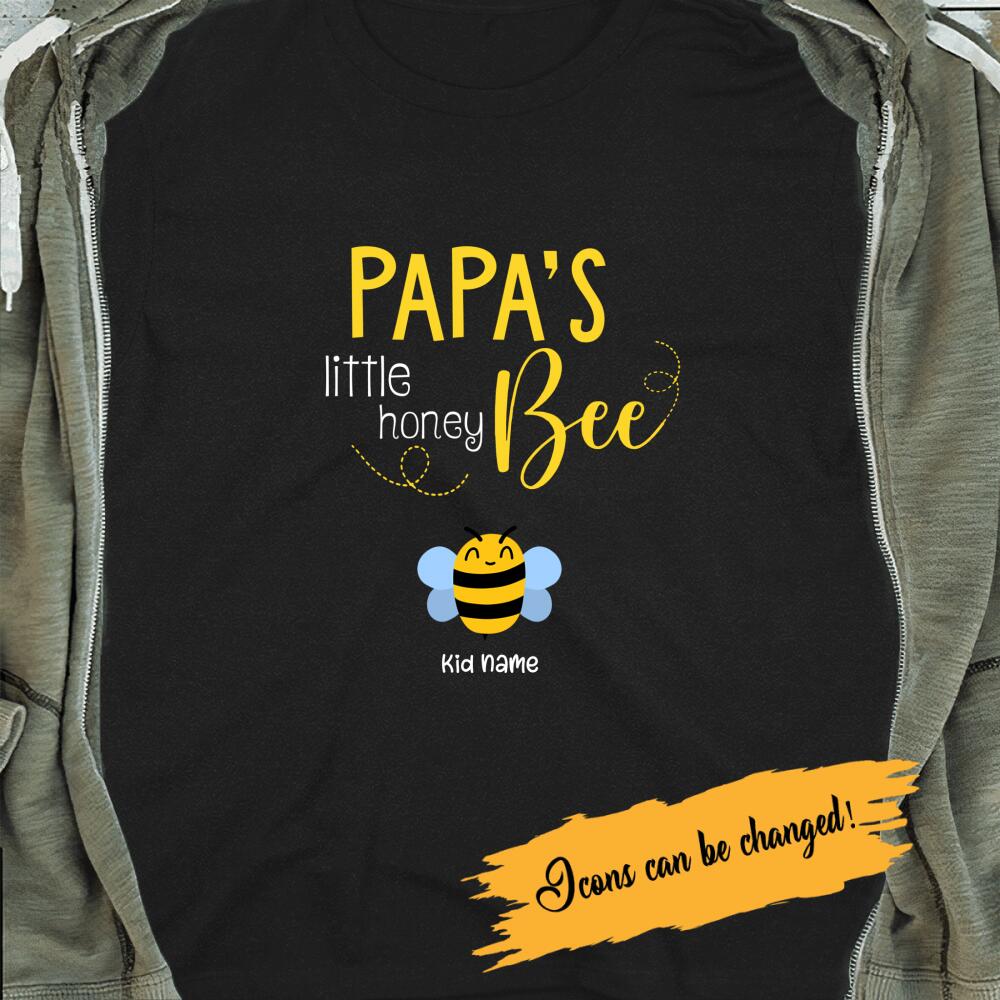 Personalized T-shirt Papa's Little Honey Bee - Amazing gift for Father's day