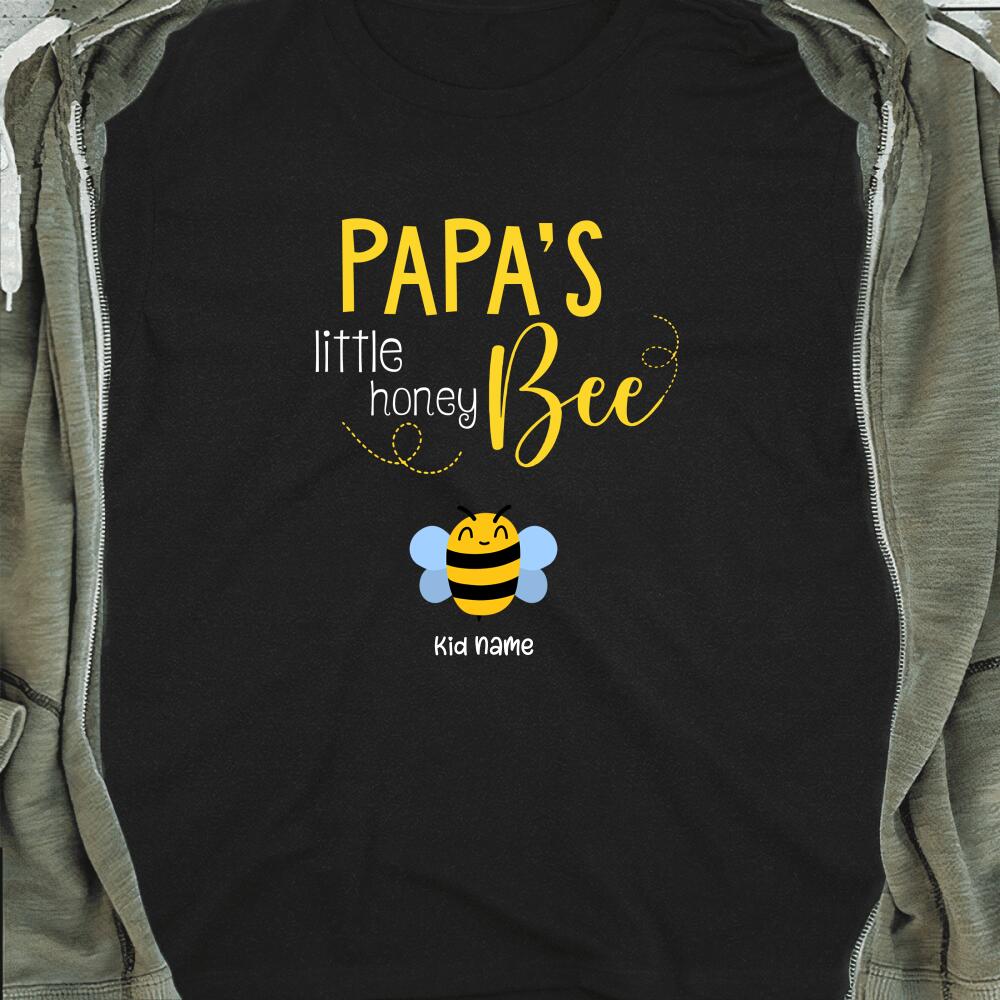 Personalized T-shirt Papa's Little Honey Bee - Amazing gift for Father's day