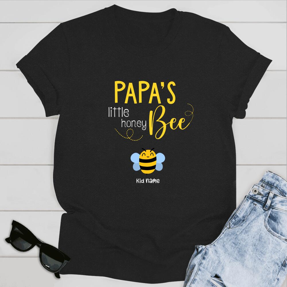 Personalized T-shirt Papa's Little Honey Bee - Amazing gift for Father's day