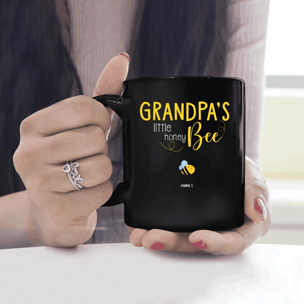 Grandpa's Little Honey Bee Personalized T-shirt Father's Day Gift