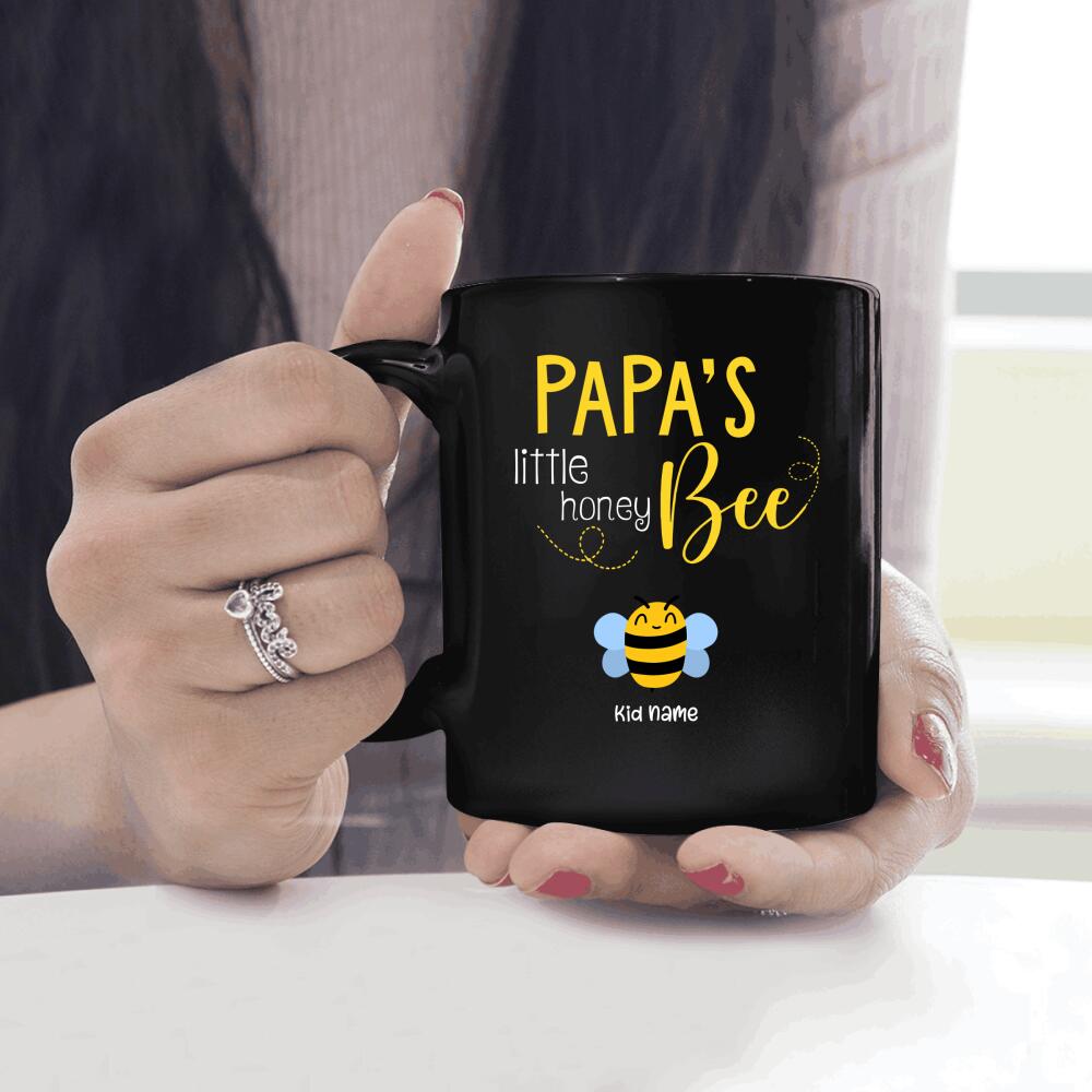 Papa's Little Honey Bee Personalized Mug Fathers Day Gift