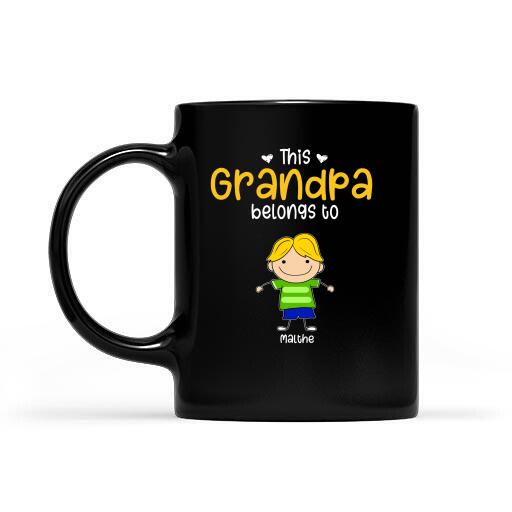 This Grandpa Belongs To Personalized Mug Fathers Day Gift