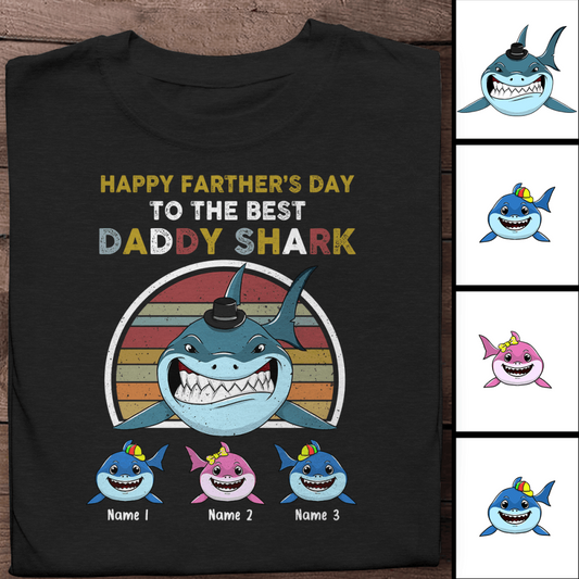 Daddy Shark Personalized T-shirt Amazing Gifts For Shark Lovers