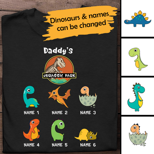 Daddy Jurassic Park Personalized T-shirt Amazing Gift For Father Papa