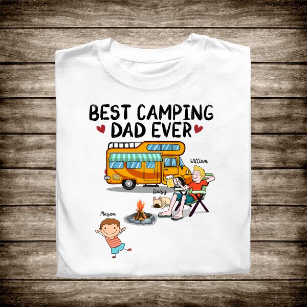 BestCamping Dad Ever Personalized T-Shirt - Amazing Gift For Father's Day