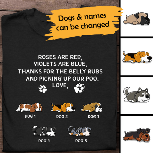 Personalized T-shirt Best Dog Dad Ever Thanks For Picking Up Our Poo Father's Day