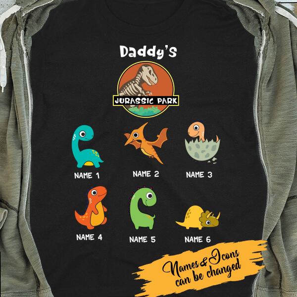 Daddy Jurassic Park Personalized T-shirt Amazing Gift For Father Papa