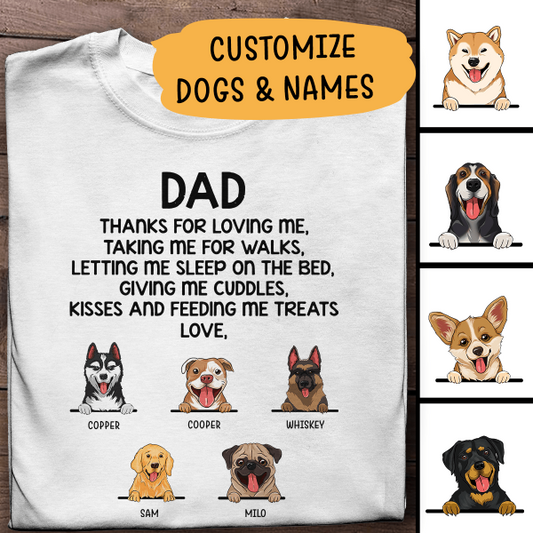 Thanks For Loving Me Taking Me For Walks Personalized Gift For Father Dad Bonus Dad
