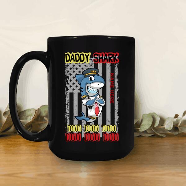 Daddy Shark Doo Doo Doo Personalized  Mug - Amazing Gift For Shark Lovers