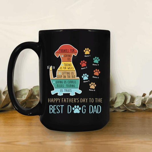 Best Dog Dad Vintage Mug Personalized Gift Father's Day