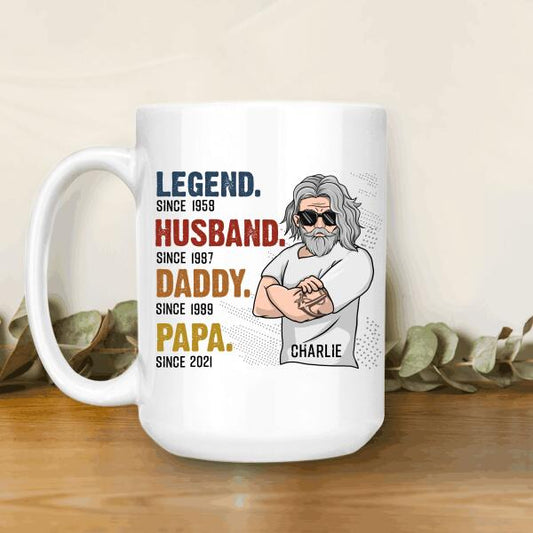 The Legend Grandpa Old Man Personalized Mug -  Best Gift Father's Day