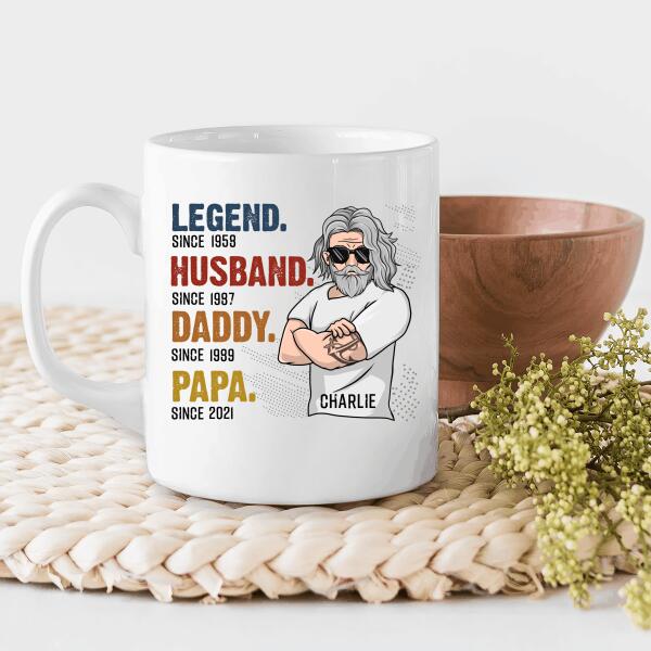 The Legend Grandpa Old Man Personalized Mug -  Best Gift Father's Day