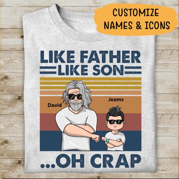 Father And Son Personalized T-shirt Family Custom Shirt, Gift For Family