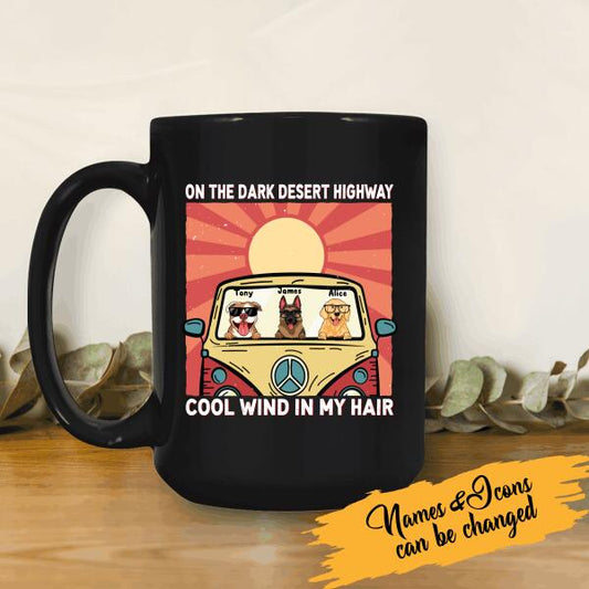 Dark Desert Highway Personalized Mug For Dog Lovers