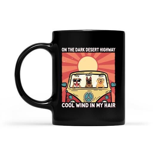 Dark Desert Highway Personalized Mug For Dog Lovers