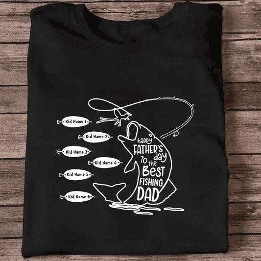 Personalized Gift  To The Best Fishing Dad T-shirt Amazing Shirt For Father Bonus Dad Papa