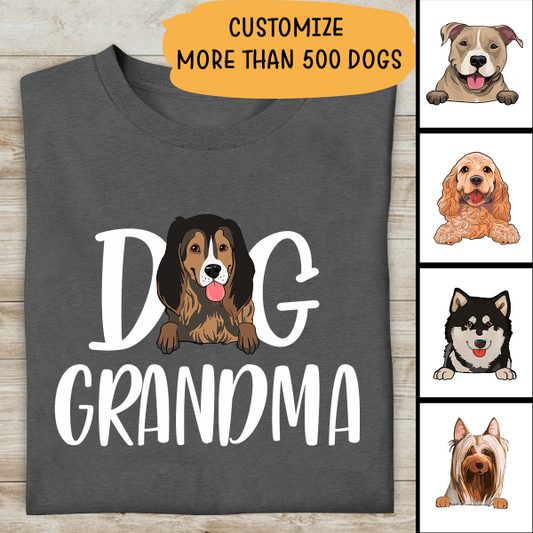 Dog Grandma Personalized T-shirt For Dog Lover Special Gift