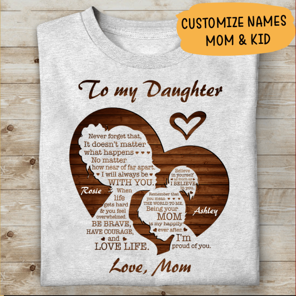 To My Daughter Personalized T-Shirt, Poster, Mug, Canvas Throw Pillow, Best Gifts For Mother And Daughter