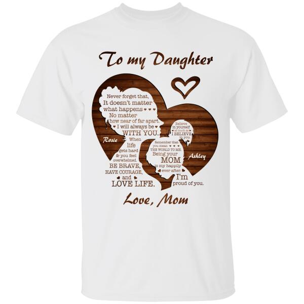 To My Daughter Personalized T-Shirt, Poster, Mug, Canvas Throw Pillow, Best Gifts For Mother And Daughter