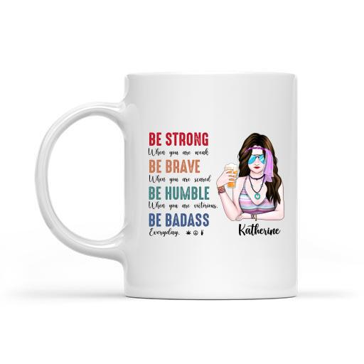 Be Badass Hippie Girl Personalized T-Shirt, Mug, Canvas Throw Pillow, Poster, Special Gifts For Hippie Lovers