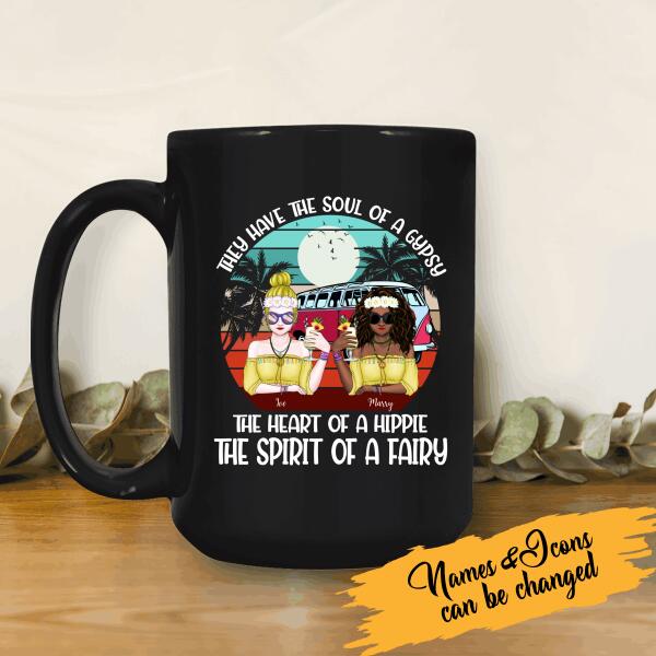 They Have The Soul Of A Gypsy, The Heart Of A Hippie The Spirit Of A Fairy Personalized T-shirt, Mug, Special Gifts For Hippie Lovers