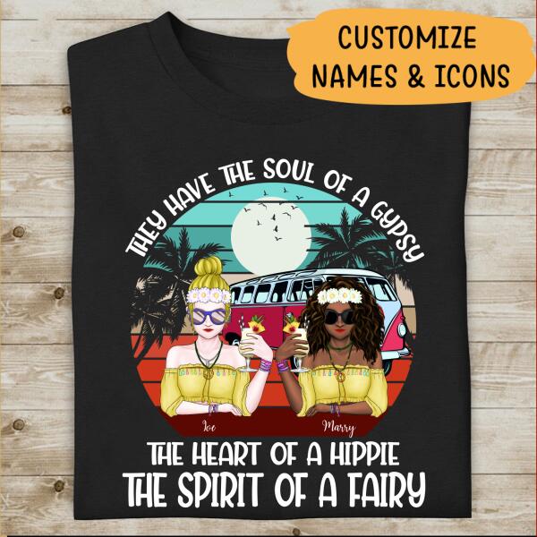 They Have The Soul Of A Gypsy, The Heart Of A Hippie The Spirit Of A Fairy Personalized T-shirt, Mug, Special Gifts For Hippie Lovers