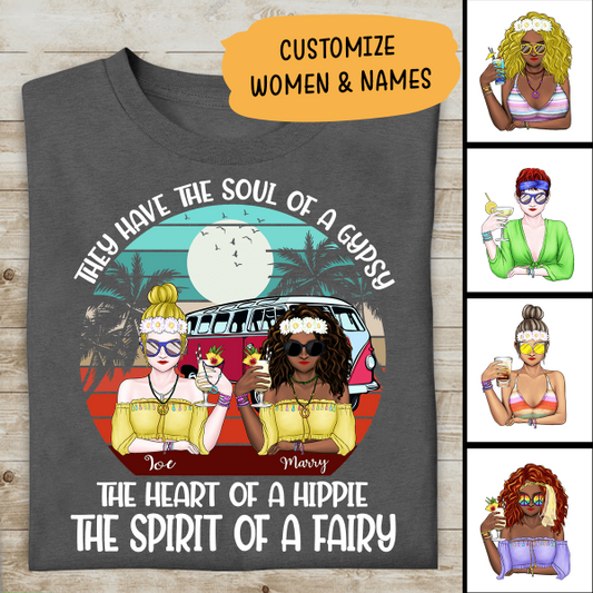 They Have The Soul Of A Gypsy, The Heart Of A Hippie The Spirit Of A Fairy Personalized T-shirt, Mug, Special Gifts For Hippie Lovers