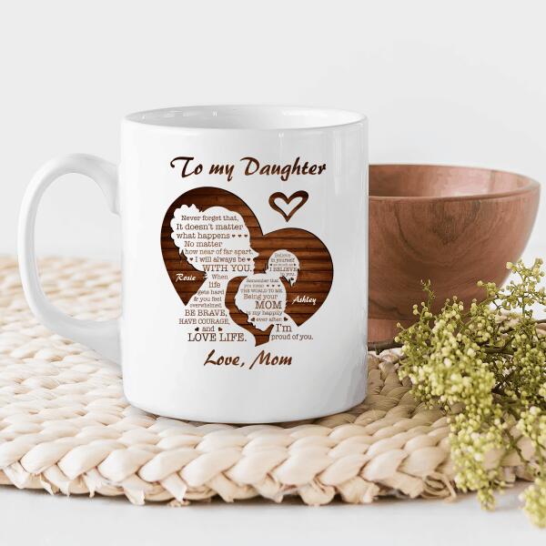 To My Daughter Personalized T-Shirt, Poster, Mug, Canvas Throw Pillow, Best Gifts For Mother And Daughter