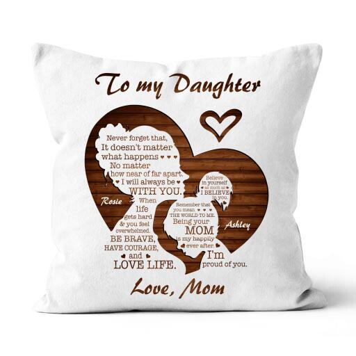 To My Daughter Personalized T-Shirt, Poster, Mug, Canvas Throw Pillow, Best Gifts For Mother And Daughter