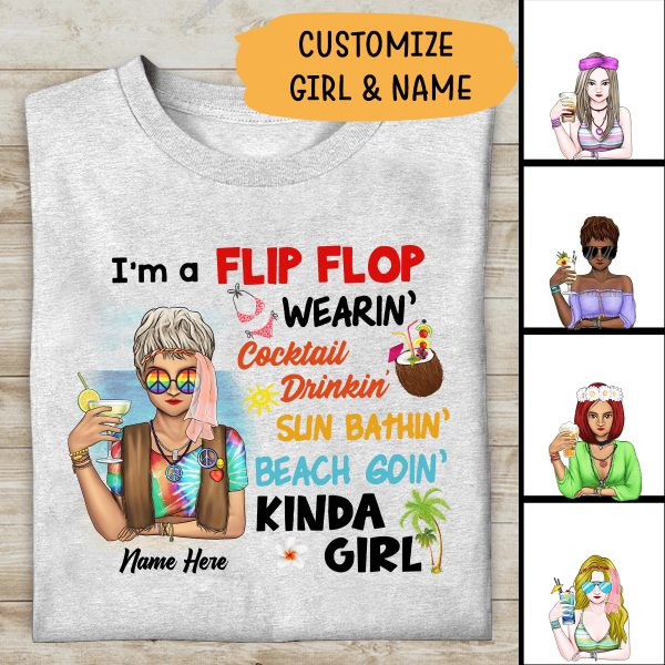 I Am A Flip Flop Personalzied T-shirt For Girl Amazing Gift For Friends