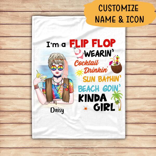 I Am A Flip Flop Personalzied T-shirt For Girl Amazing Gift For Friends