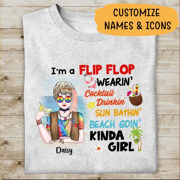 I Am A Flip Flop Personalzied T-shirt For Girl Amazing Gift For Friends
