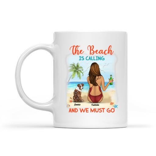 The Beach Is Calling And We Must Go Personalized T-shirt For Dog Lover Friends