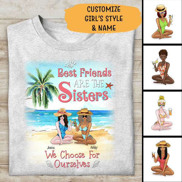 Best Friends Are Sisters We Choose For Ourselves Personalized T-shirt For You And Friends White Mug Fleece Blanket Standard Poster