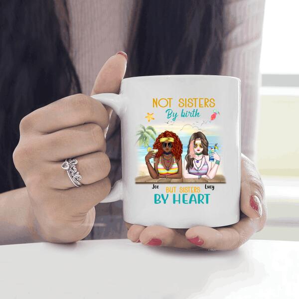 Not Sisters By Heart But Sisters By Birth Personalized T-shirt For You Friends