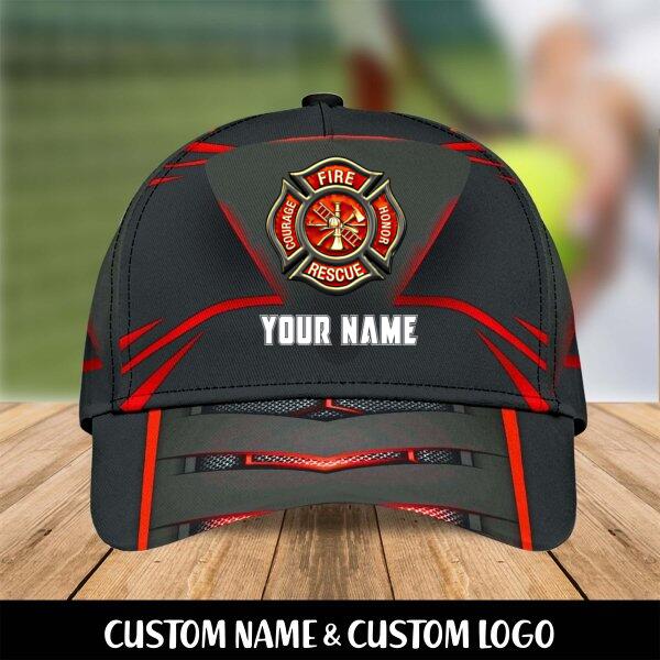 Personalized Name Firefighter Classic Cap For Man And Women