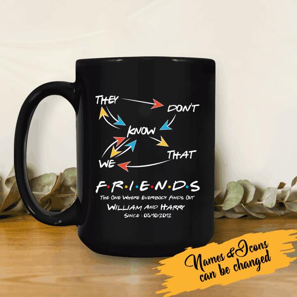 They Don't Know That We Friends, The One Where Everybody Finds Out  Personalized T-shirt And Mug,  Best Gift For Friends