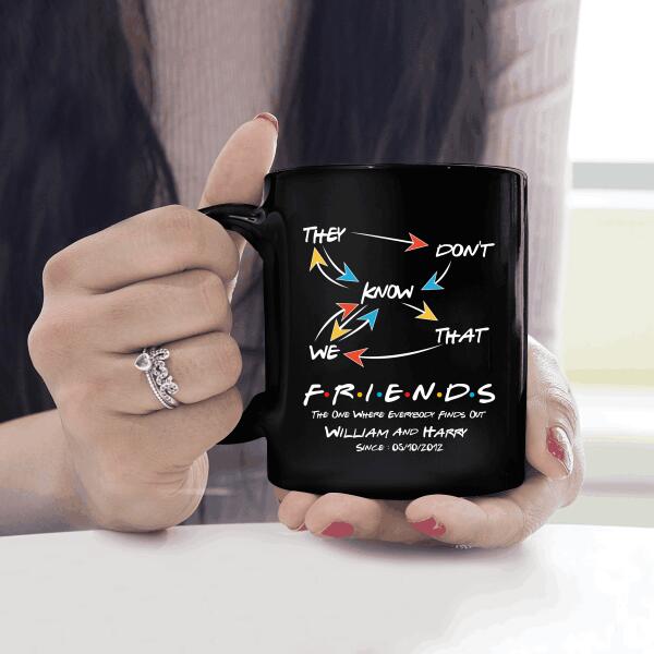 They Don't Know That We Friends, The One Where Everybody Finds Out  Personalized T-shirt And Mug,  Best Gift For Friends
