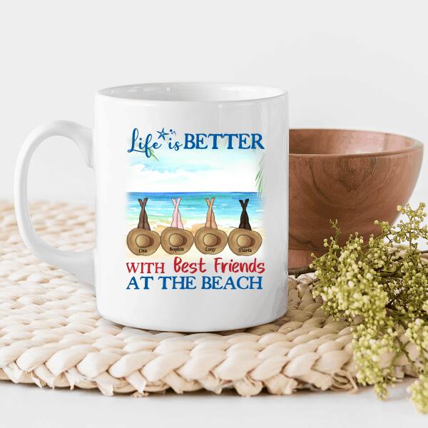 Life Is Better With Friends At Beach Personalized T-shirt Amazing Gift For You Friends Mug Poster Fleece Blanket