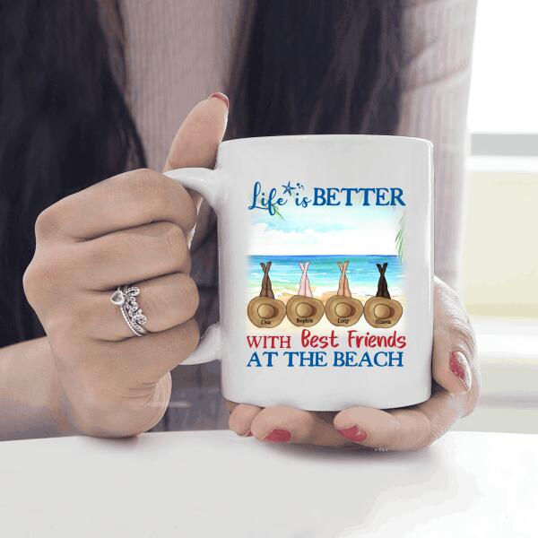 Life Is Better With Friends At Beach Personalized T-shirt Amazing Gift For You Friends Mug Poster Fleece Blanket