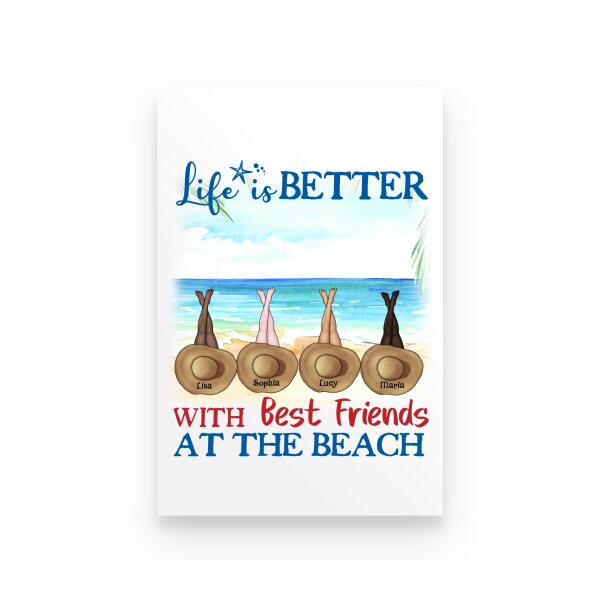 Life Is Better With Friends At Beach Personalized T-shirt Amazing Gift For You Friends Mug Poster Fleece Blanket