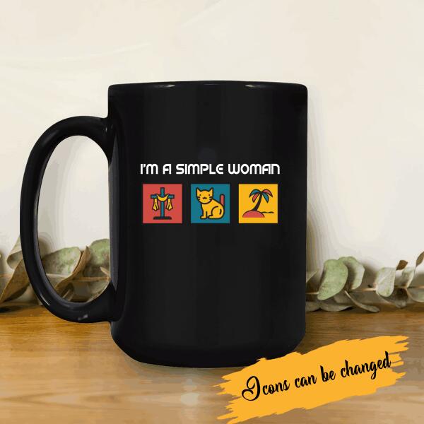 Simple Woman Personalized T-shirt For Dog Lovers Special Gift For You Friends Black Mug