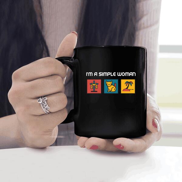 Simple Woman Personalized T-shirt For Dog Lovers Special Gift For You Friends Black Mug