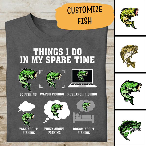 Thing I Do In My Spare Time Personalized T-Shirt, Mug,  Best Gifts For Friends And Fishing Lovers