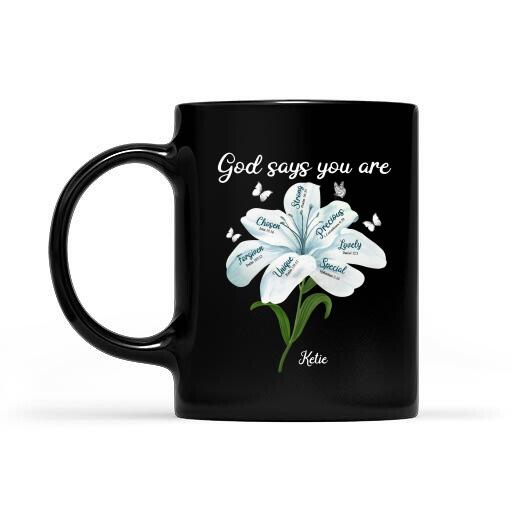 God Says You Are Strong Chosen Precious Personalized T-shirt For Best Friends Mom Girl