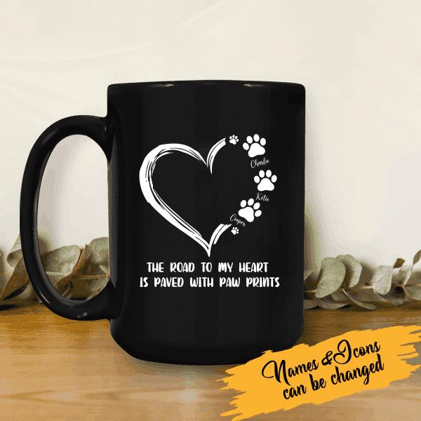The Road To My Heart I Paved With Personalized T-shirt For Dog Lovers Special Gift For Friends Mug