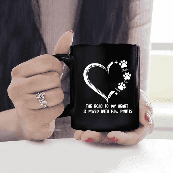 The Road To My Heart I Paved With Personalized T-shirt For Dog Lovers Special Gift For Friends Mug