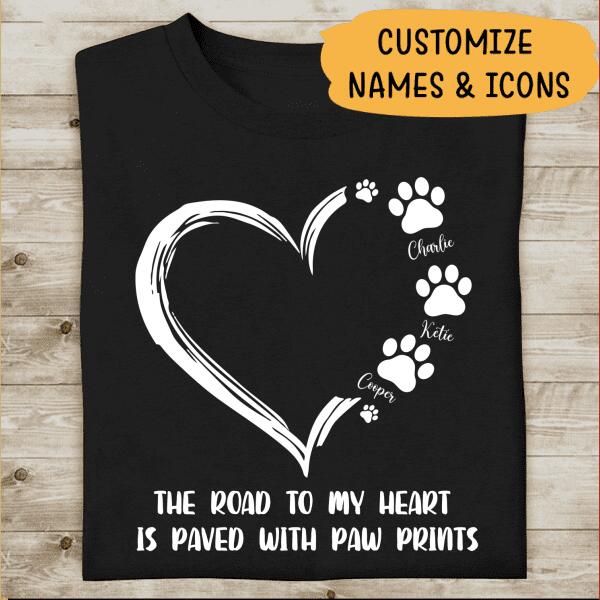 The Road To My Heart I Paved With Personalized T-shirt For Dog Lovers Special Gift For Friends Mug