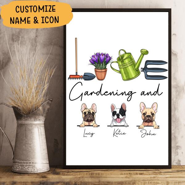 Dog T-shirt Personalized Love Gardening And Dog Amazing Gift For You Friends Dog Lovers
